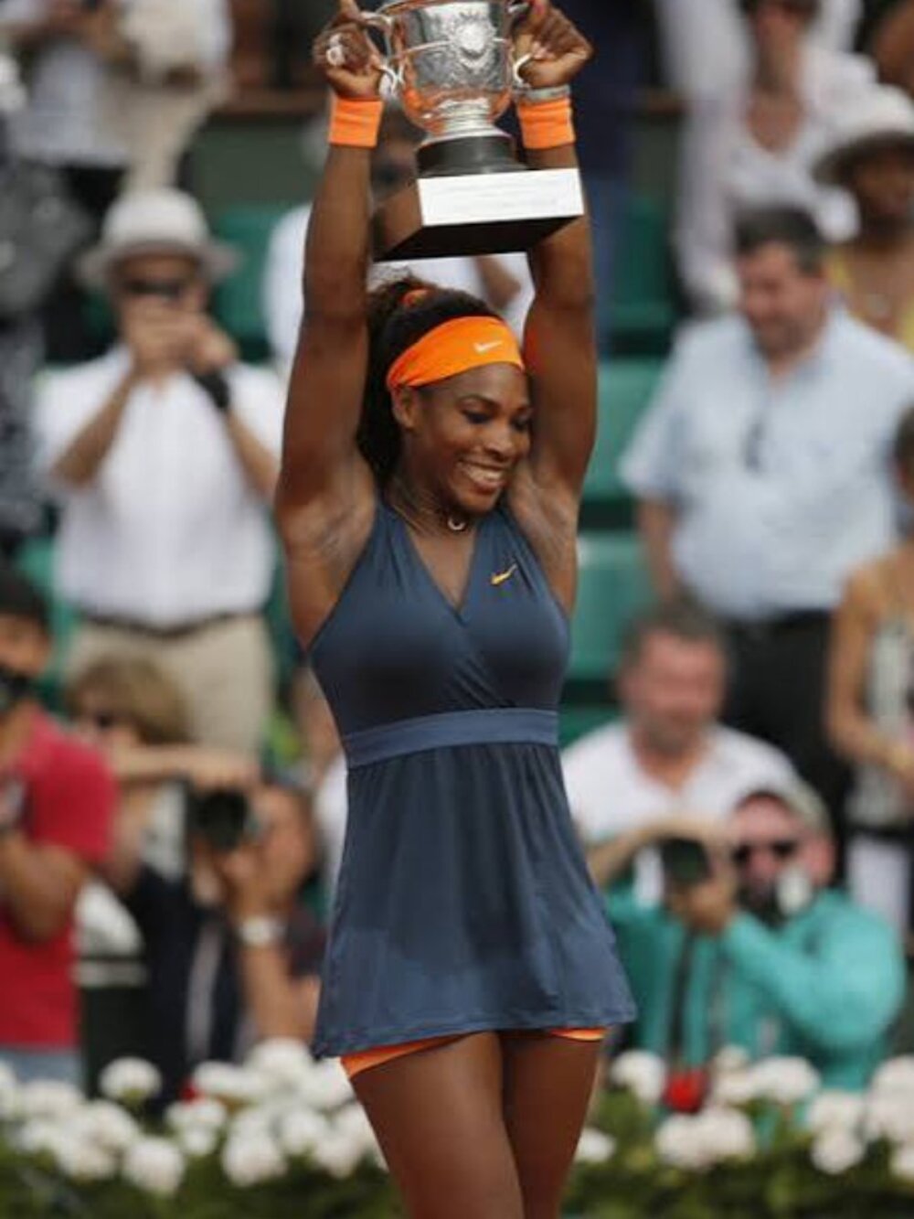 Serena Williams 2013 French Open Nike Dress in Obsidian Blue Size Large